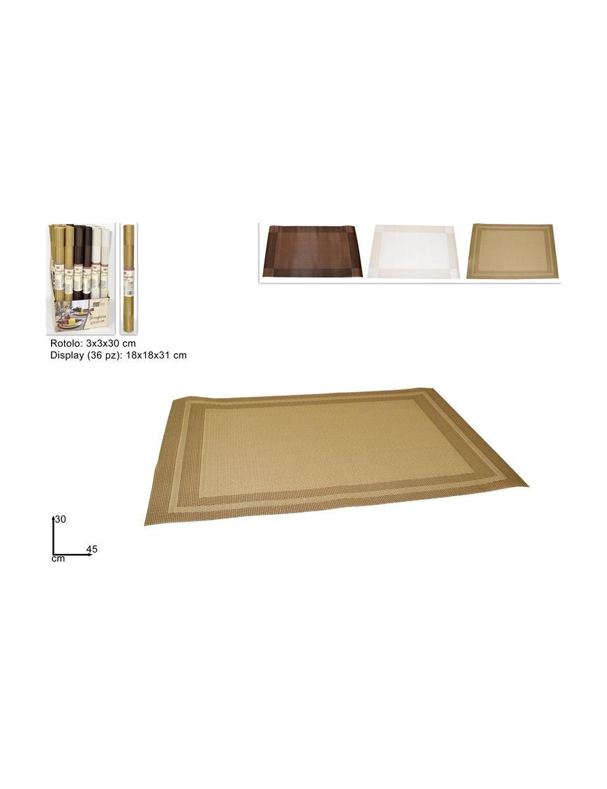 PVC PLACEMAT 30x45 CENTIMETERS ASSORTED COLOR