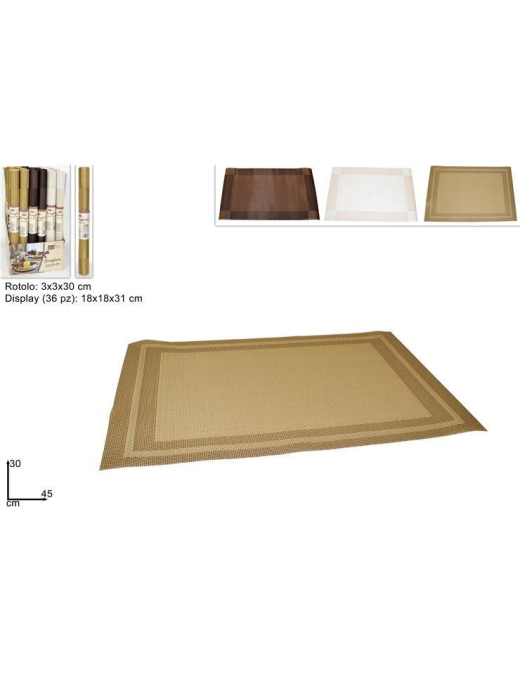 PVC PLACEMAT 30x45 CENTIMETERS ASSORTED COLOR