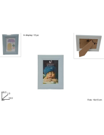 PORTA FOTO LEGNO CELESTE 10x15 CENTIMETRI