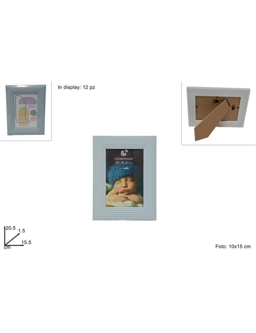 LIGHT BLUE WOODEN PHOTO HOLDER 10x15 CENTIMETERS