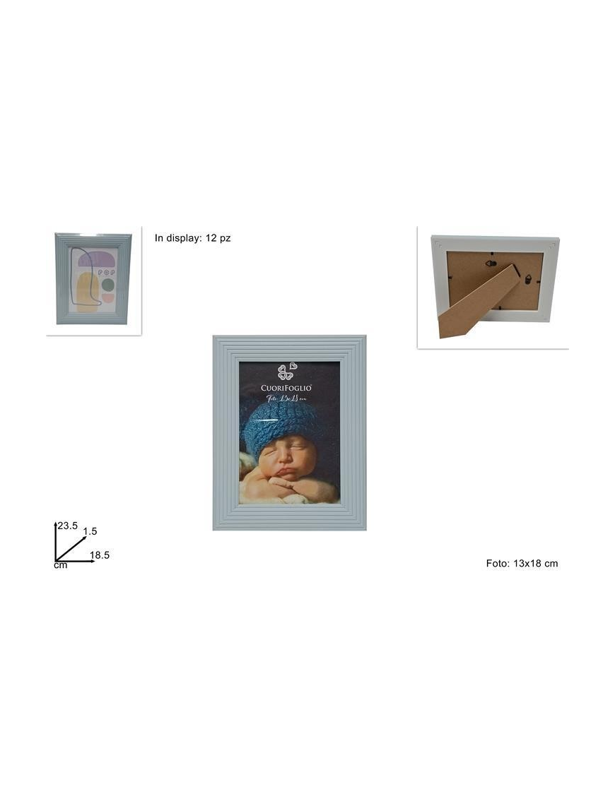 PORTA FOTO LEGNO CELESTE 13x18 CENTIMETRI