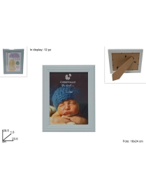LIGHT BLUE WOODEN PHOTO HOLDER 18x24 CENTIMETERS