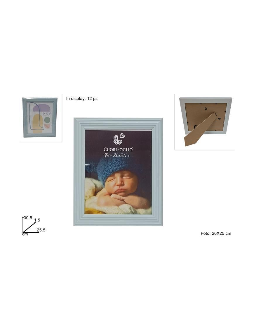 LIGHT BLUE WOODEN PHOTO HOLDER 20x25 CENTIMETERS