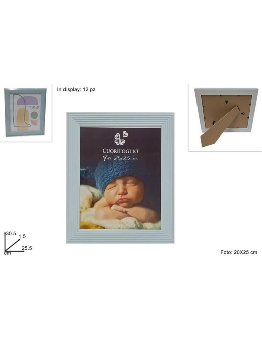 PORTA FOTO LEGNO CELESTE 20x25 CENTIMETRI