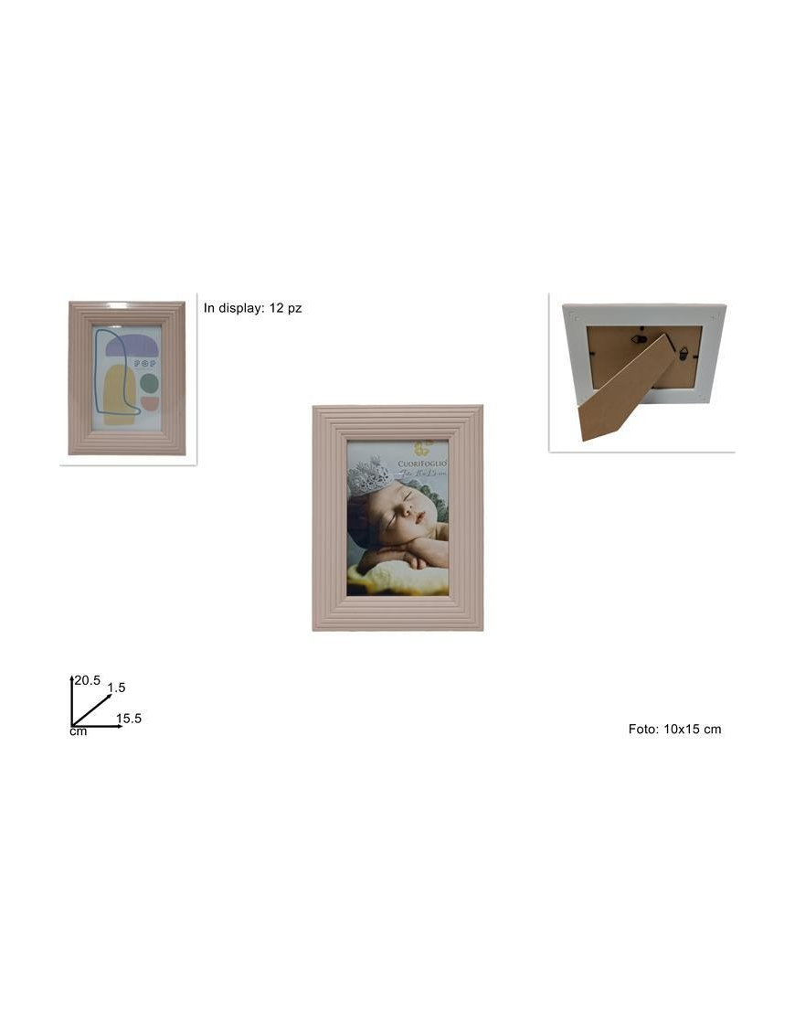 PINK WOOD PHOTO HOLDER 10x15 CENTIMETERS