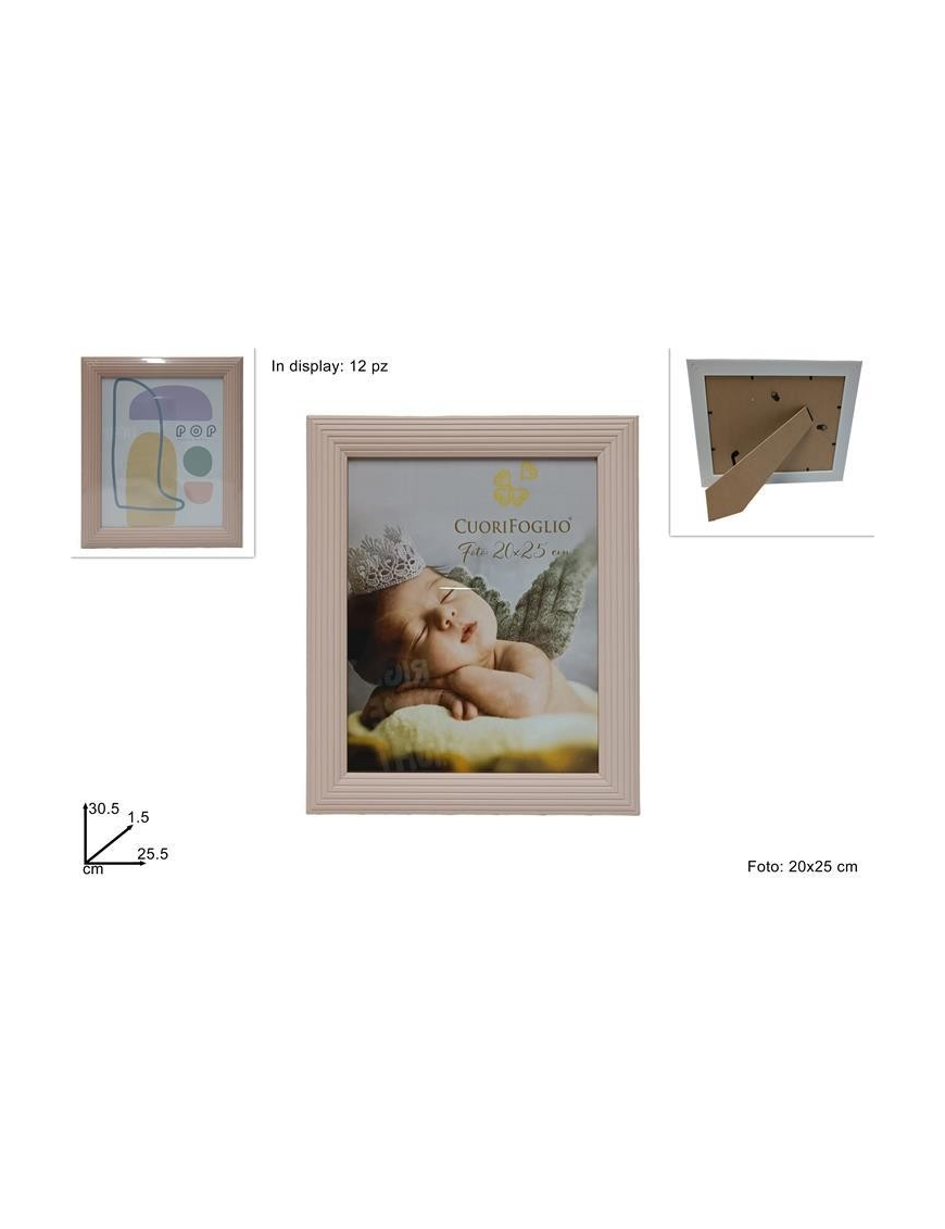 PINK WOOD PHOTO HOLDER 20x25 CENTIMETERS