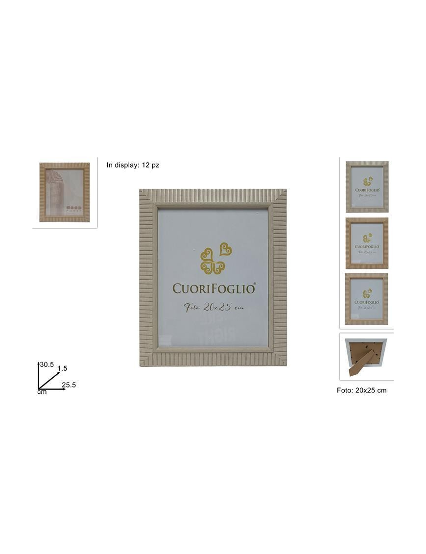 STRIPED WOODEN PHOTO HOLDER 20x25 CENTIMETERS