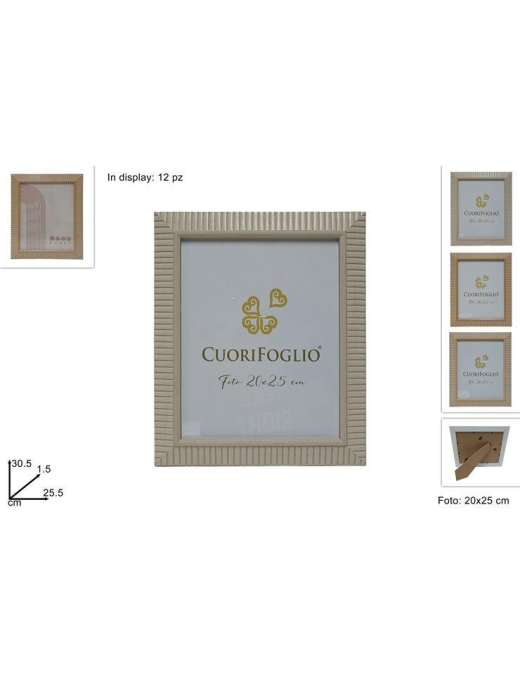 STRIPED WOODEN PHOTO HOLDER 20x25 CENTIMETERS