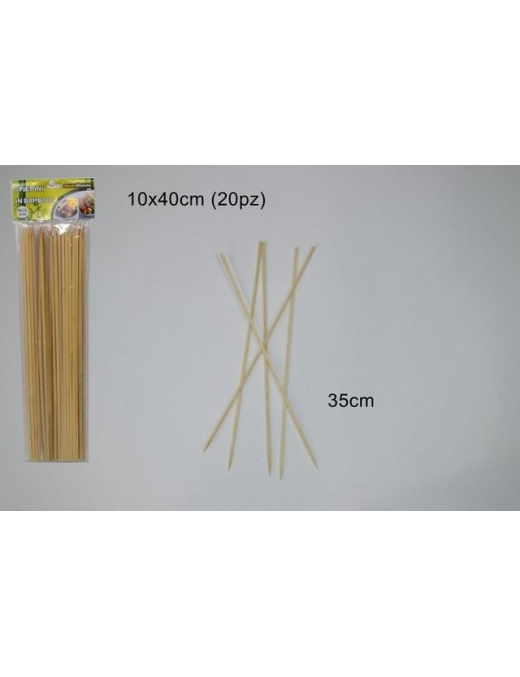BAMBOO SKEWERS 20 PIECES 35 CENTIMETERS