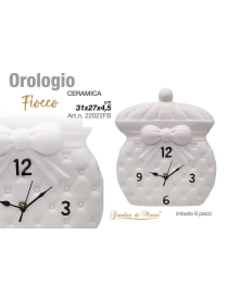 FIOCCO BIANCO OROLOGIO 31x27 CENTIMETRI