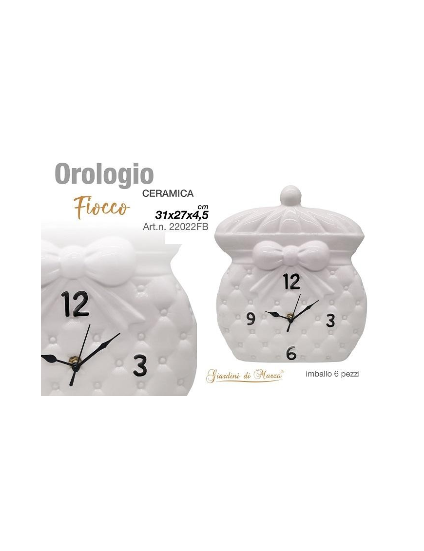 FIOCCO BIANCO OROLOGIO 31x27 CENTIMETRI