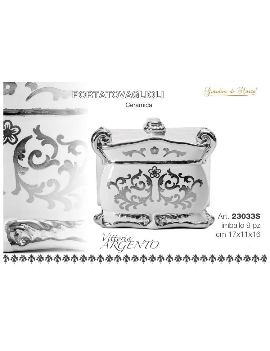 VITTORIA SILVER NAPKIN HOLDER