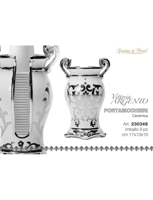 VITTORIA SILVER PORTABICCHIERI