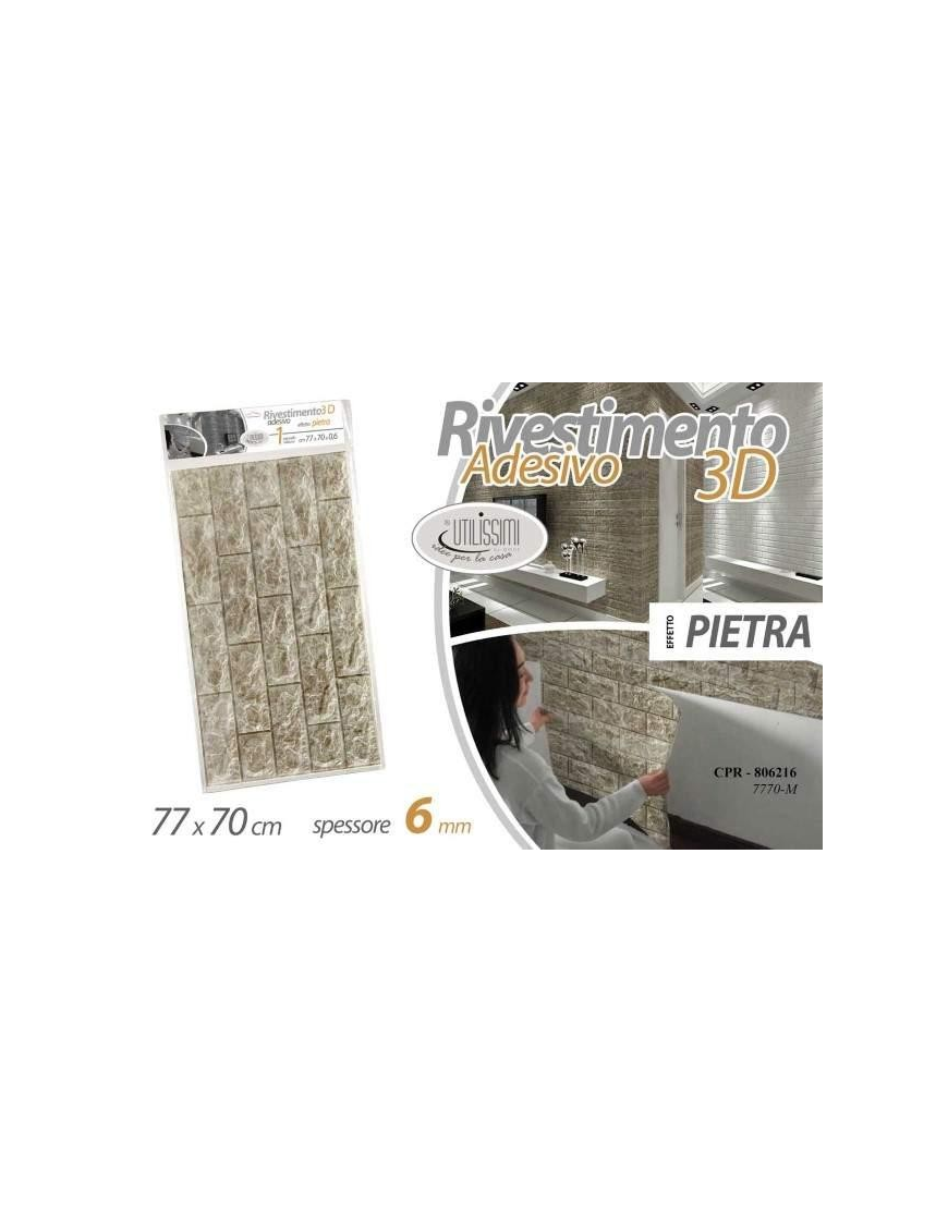 RIVESTIMENTO PARETE PIETRA 77x70x0,6cm