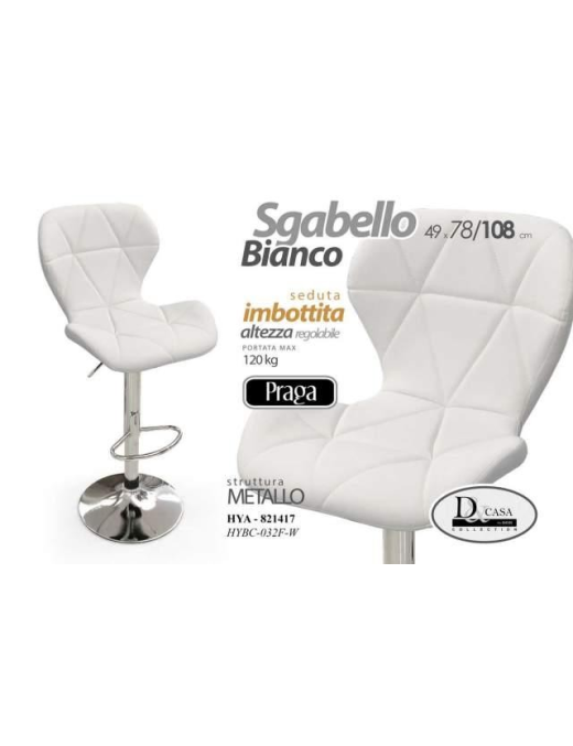 SGABELLO BIANCO 37x49x78