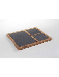 TAGLIERE ARDESIA+ACACIA 4 pezzi 30x25