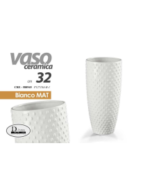 WHITE VASE 32cm HIGH