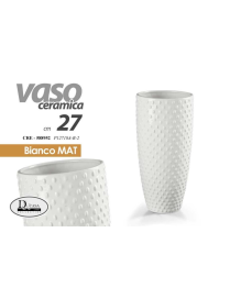 VASO WHITE ALTO 27cm