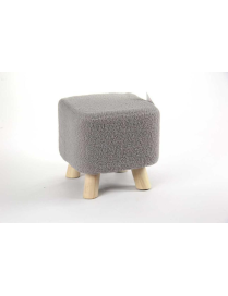 TAUPE SQUARE POUF 28x27