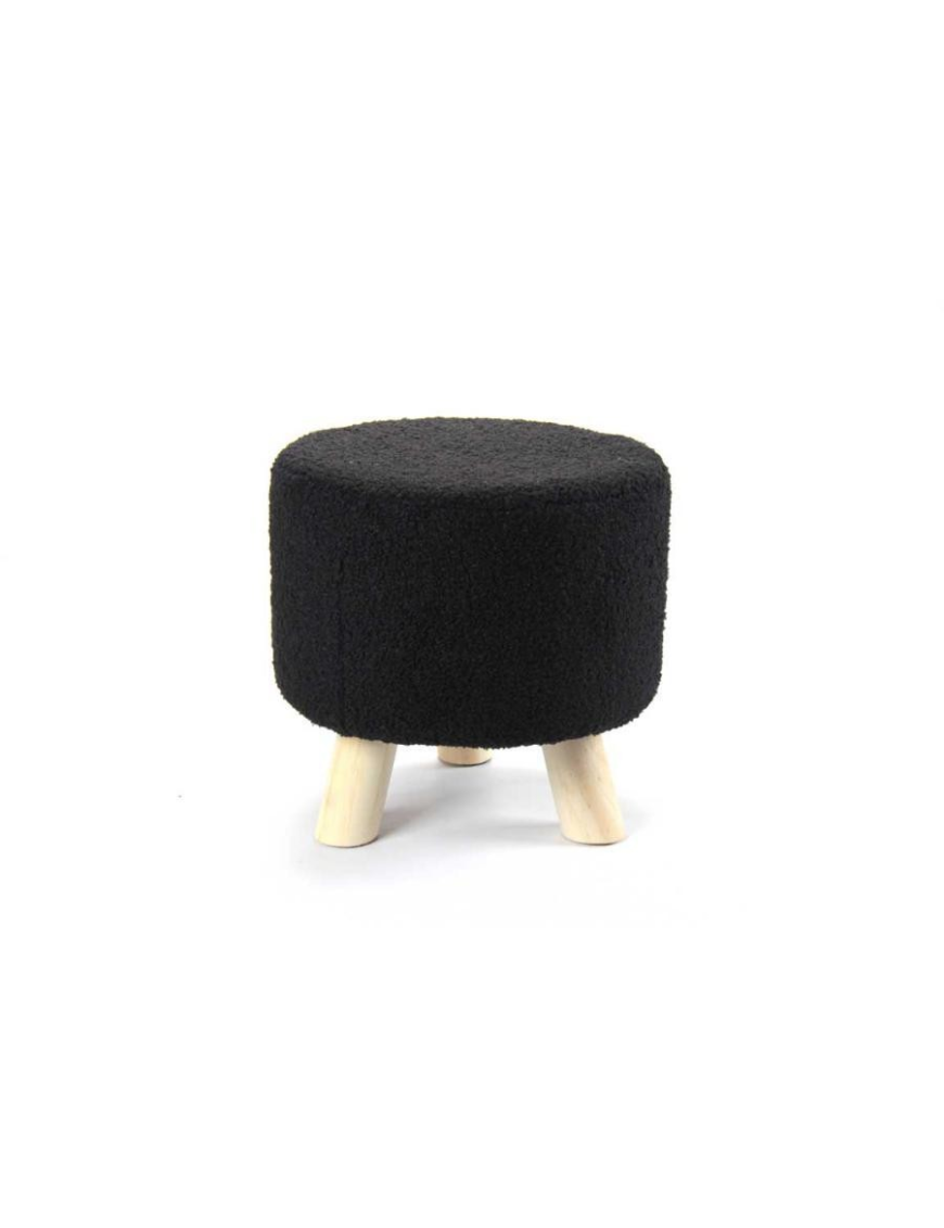 ROUND BLACK POUF 28x27