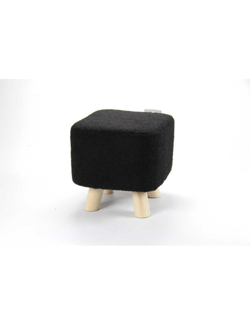 BLACK SQUARE POUF 28x27