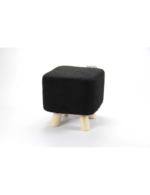 BLACK SQUARE POUF 28x27