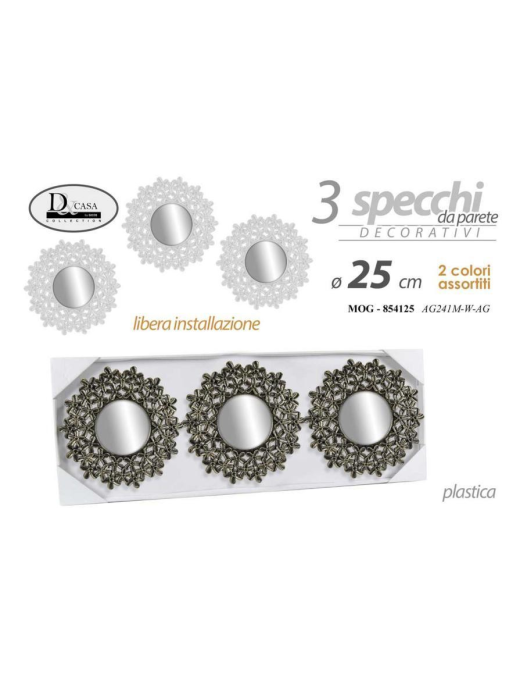 SPECCHIO 3 pezzi 25x25x2