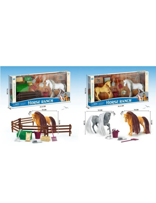 HORSE WITH RANCH ACCESSORIES