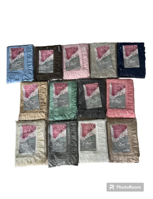 PAIR OF PILLOWCASES WITH RUFFLES 50x80 CENTIMETERS