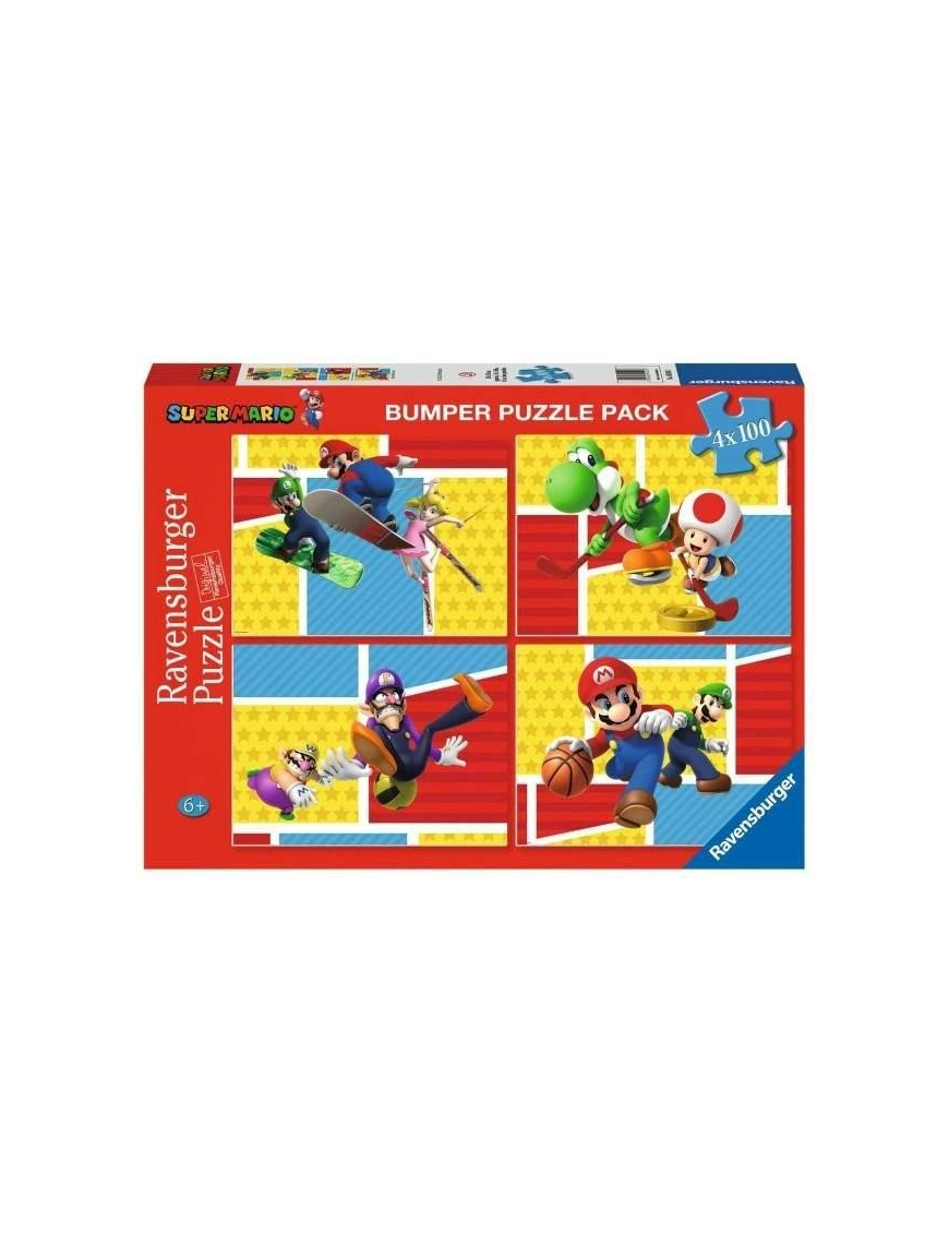 PUZZLE  100 pezzi X4 SUPER MARIO