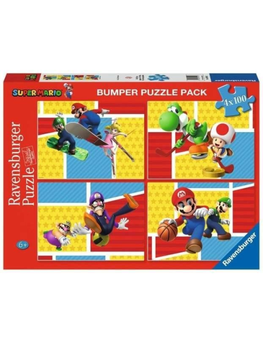 PUZZLE 100 pieces X4 SUPER MARIO