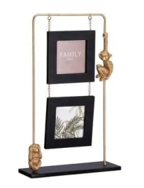 PORTA FOTO MDF+SCIMMIA 2 POSTI 21x7x34 CENTIMETRI