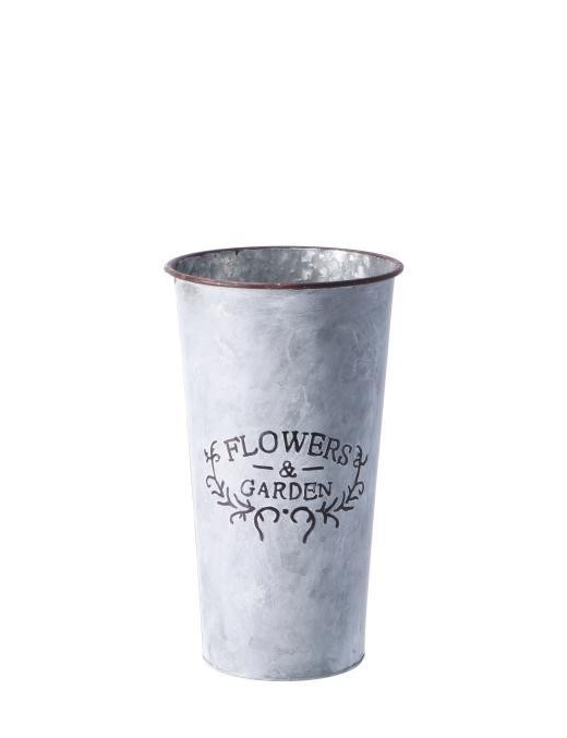 ROUND PLANTER 17x30 CENTIMETERS IN IRON AND ROPE HANDLES