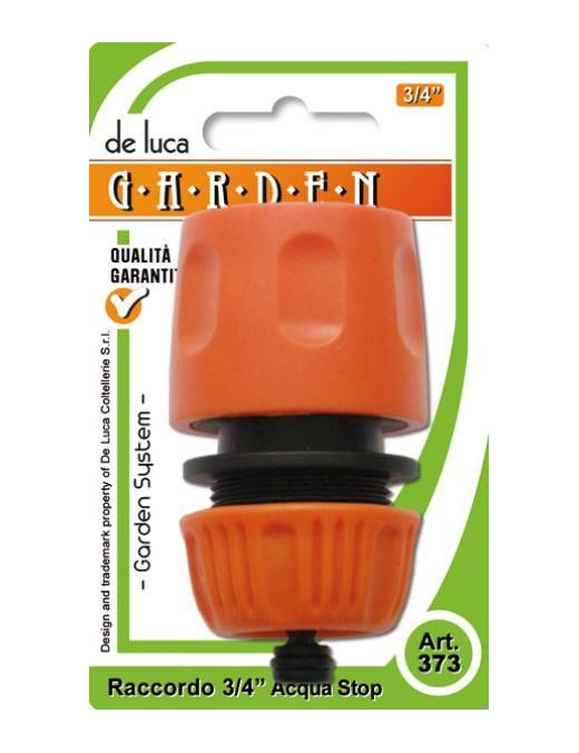 LINEA GARDEN CONNETTORE AUTOMATICO ACQUA STOP 3/4 POLLICE