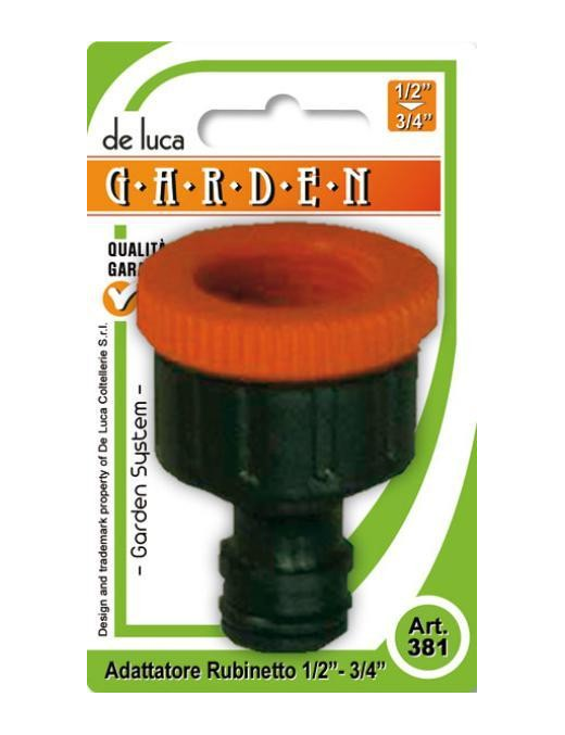 LINEA GARDEN ADATTATORE RUBINETT DA 3/4 POLLICE+1/2 POLLICE