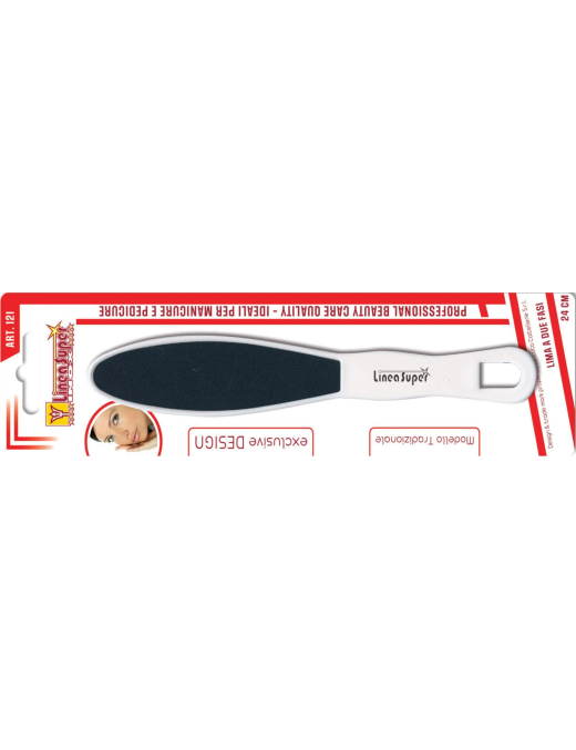 2-STAGE PEDICURE FILE WITH PLASTIC HANDLE