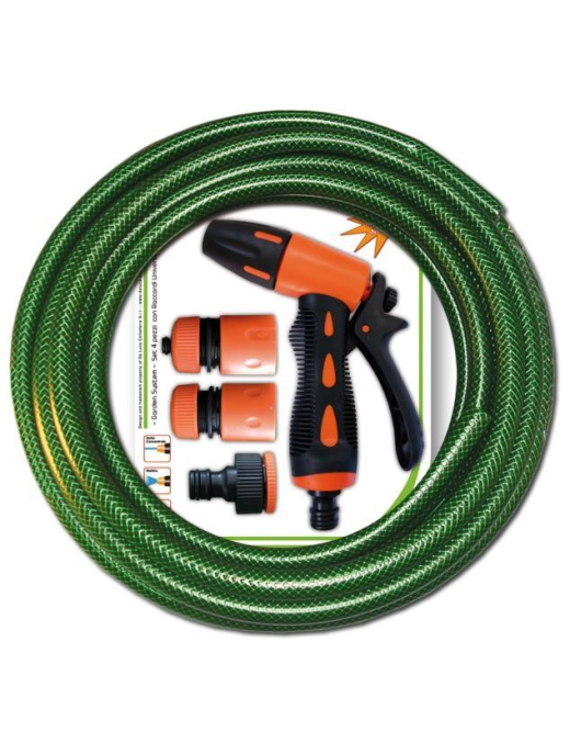 LINEA GARDEN PISTOLA 3 FUNZIONI + TUBO DA 10 METRI