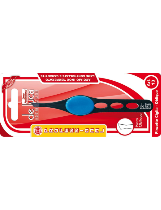 EYELASH TWEEZERS WITH OBLIQUE TIP