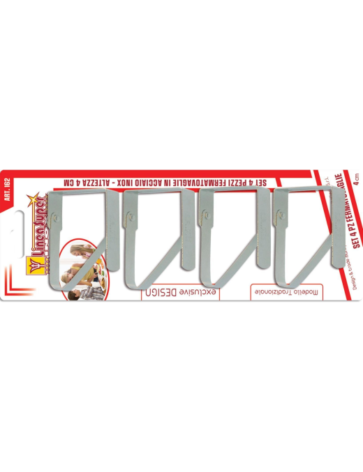 STAINLESS STEEL SPRING CLOTH CLIPS 4 PIECES
