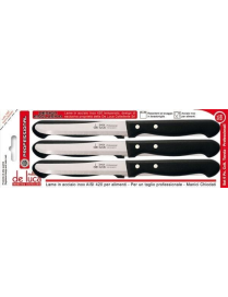COLTELLI TAVOLA 6 PEZZI NERO