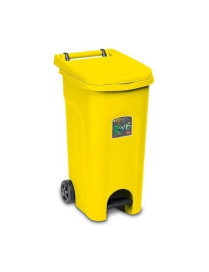 URBAN ECO PEDAL WASTE BIN 80lt YELLOW