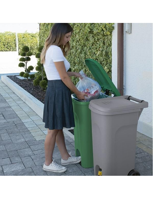 URBAN ECO PEDAL WASTE BIN 80lt YELLOW