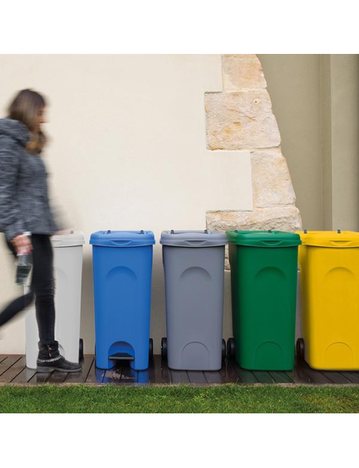 URBAN ECO PEDAL WASTE BIN 80lt YELLOW