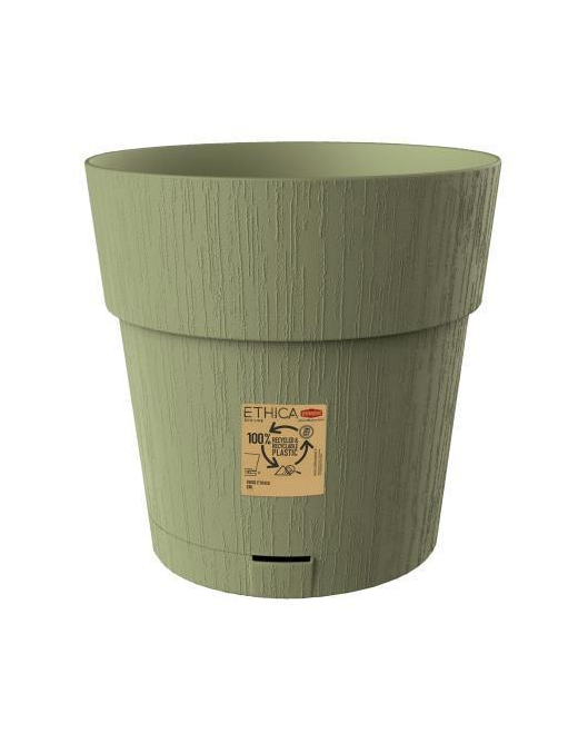 VASO ETHICA diametro 15 VERDE CON RISERVA ACQUA