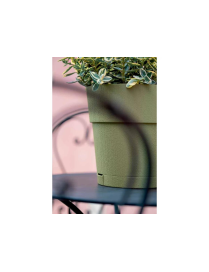 VASO ETHICA diametro 25 VERDE CON RISERVA ACQUA