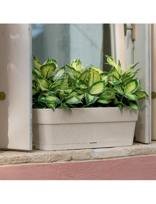 FIORIERA ETHICA 50cm VERDE CON RISERVA ACQUA