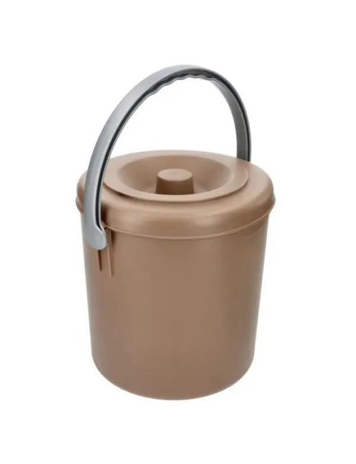 PATTUMIERA EUREKA 10lt CON COPERCHIO TORTORA