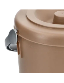 PATTUMIERA EUREKA 10lt CON COPERCHIO TORTORA