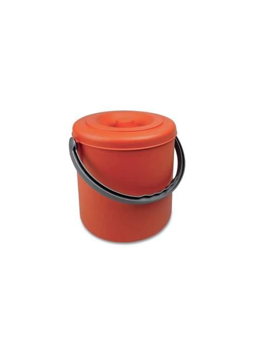 EUREKA 10lt WASTE BIN WITH ORANGE LID