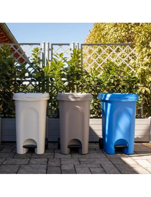 URBAN ECO PEDAL WASTE BIN 60lt GRAY